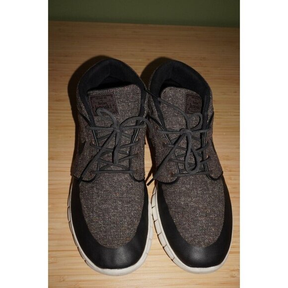 Nike SB Stefan Janoski Max Mid - Tweed Black/Brown - Size 13 - Rare Skate Shoes - Picture 5 of 16